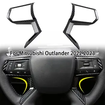 ABS Отделка Крышки Рулевого Колеса Из Углеродного Волокна Для Mitsubishi Outlander 2022 2023 Аксессуары Для Интерьера Авто B8B4
