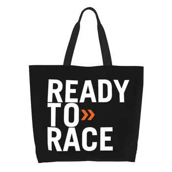 Готовая к гонке сумка для покупок с принтом, холщовая сумка для покупок, наплечная сумка, большая вместительная моющаяся спортивная сумка для гонок