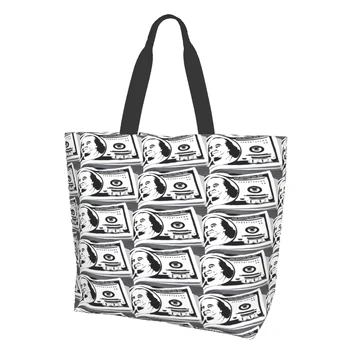 Женские сумки-тоут для долларовых денег, многоразовые продуктовые сумки, большие хозяйственные сумки