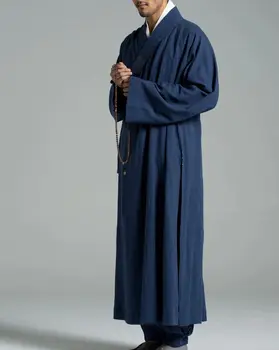 4 вида цветов Унисекс Летний высококачественный костюм шаолиньского монаха из Хлопка и льна, халат для медитации, униформа для боевых искусств кунг-фу, синий/серый